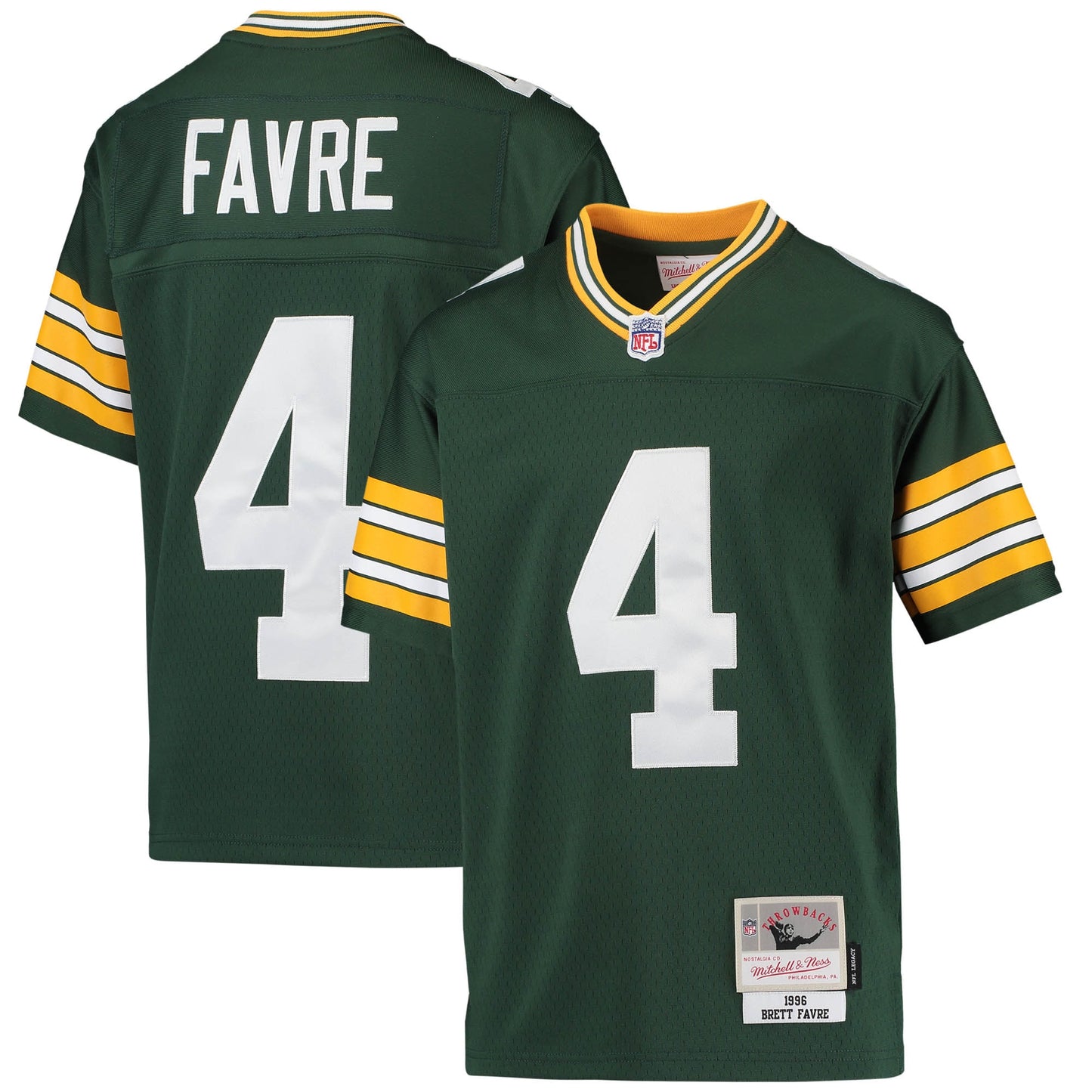 Brett Favre Green Bay Packers Mitchell & Ness Youth 1996 Retired Player Legacy Jersey - Green