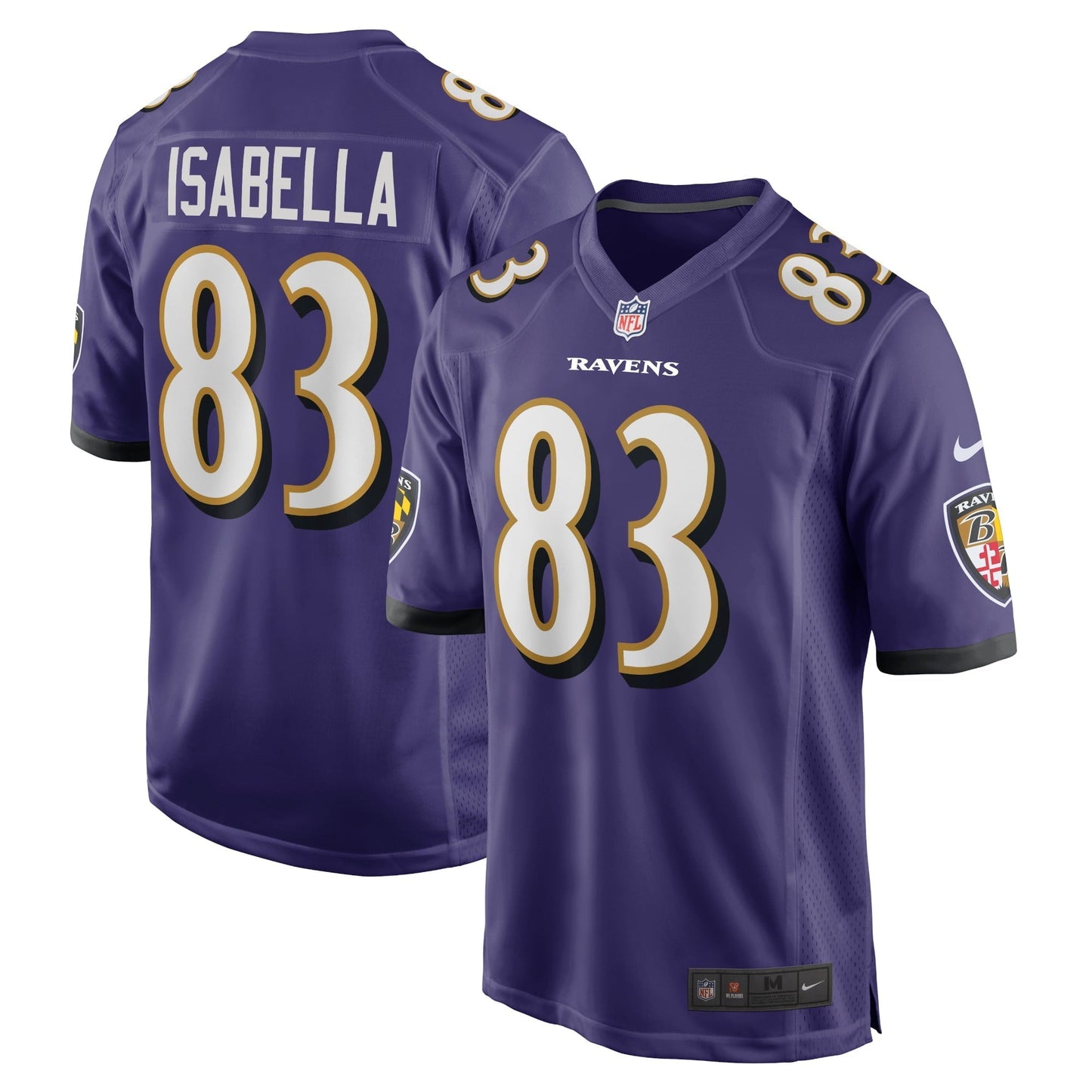 Men's Nike Andy Isabella Purple Baltimore Ravens Home Game Player Jersey