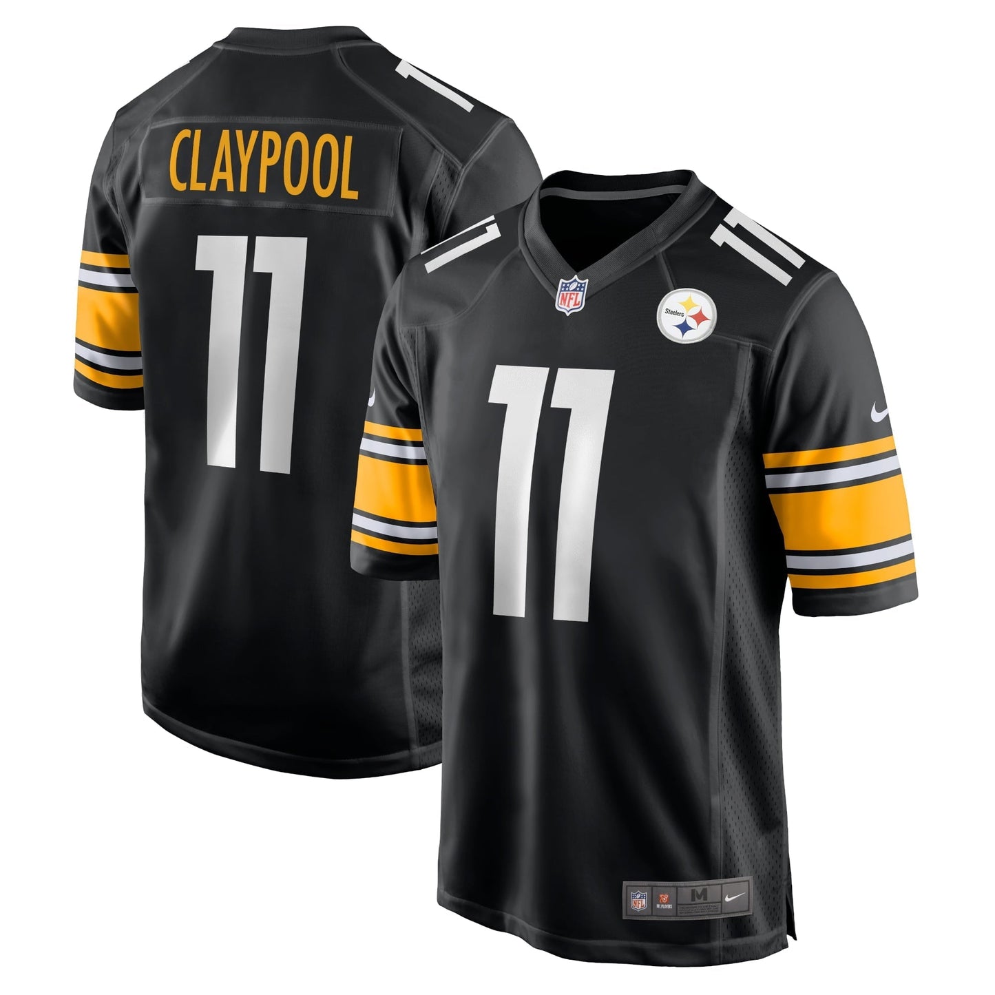 Men's Nike Chase Claypool Black Pittsburgh Steelers Game Team Jersey