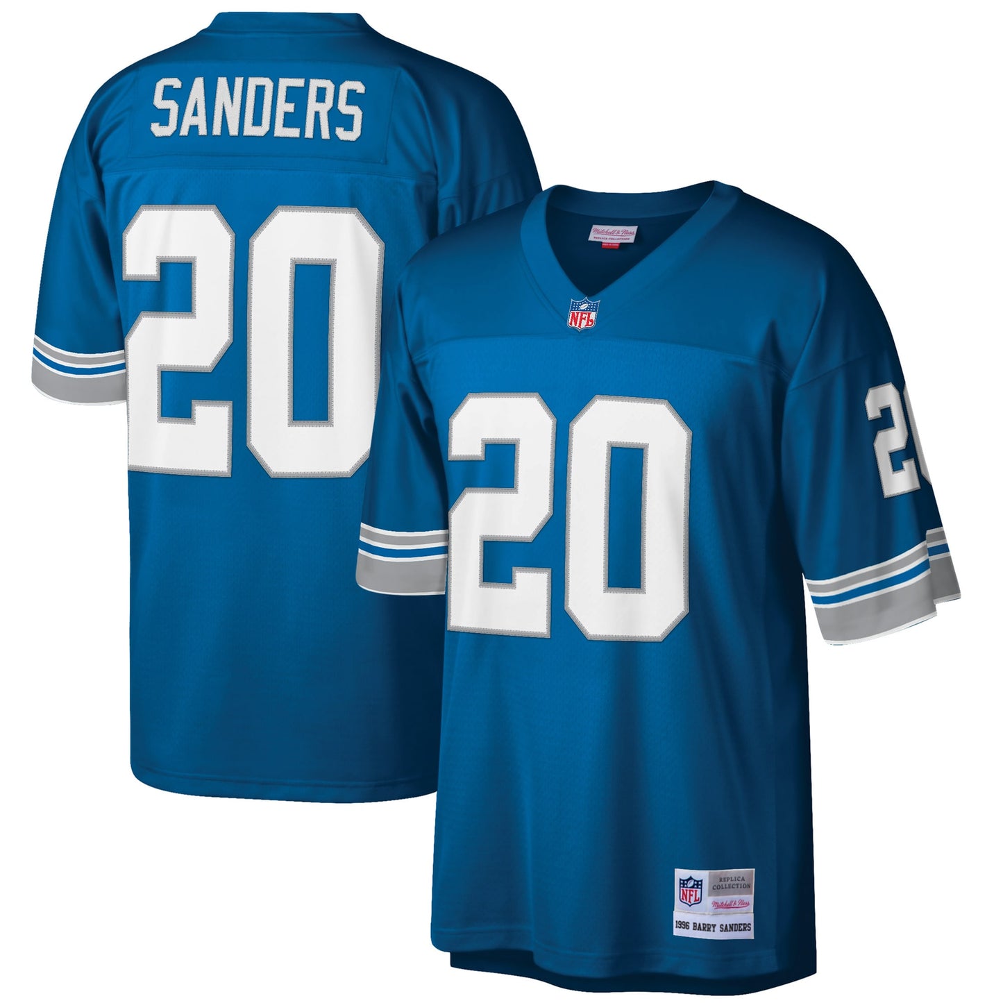 Barry Sanders Detroit Lions Mitchell & Ness Big & Tall 1996 Retired Player Replica Jersey - Blue
