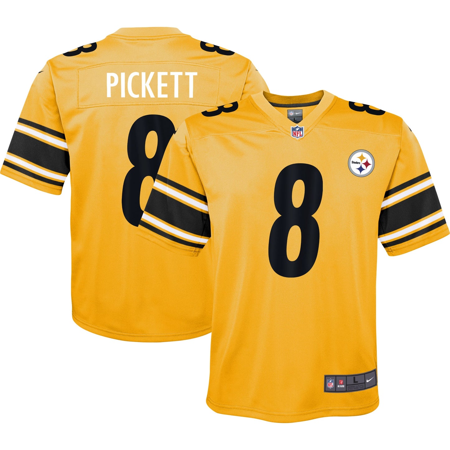 Kenny Pickett Pittsburgh Steelers Nike Youth Inverted Game Jersey - Gold